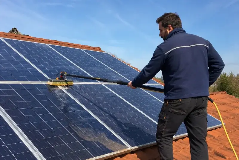 Nettoyage et entretien de panneaux solaires à Porte-des-Bonnevaux